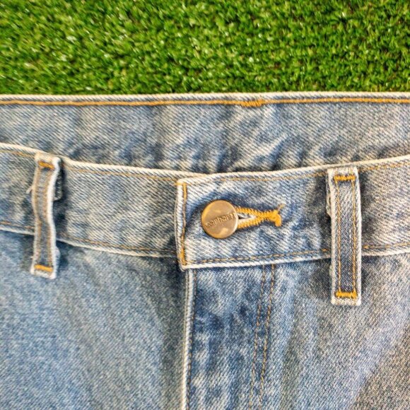 CARHARTT RELAXED FIT BS17 MENS JEANS LIGHT BLUE DENIM 44X30 WORK OUTDOOR - Picture 3 of 6